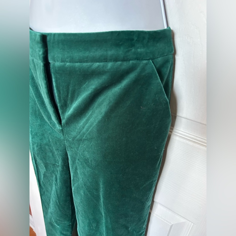 Trina Turk Westport Green Velvet Wide Leg Pant Size 2 - Picture 10 of 11